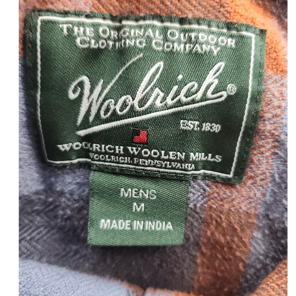 Woolrich Flannel Button Down Men's M Plaid Heavyweight Cabin Outdoors - Picture 5 of 7